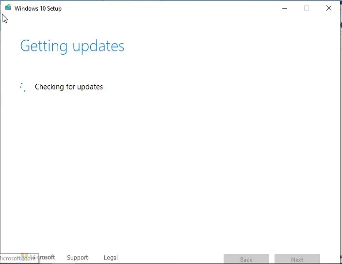 windows 10 setup getting updates