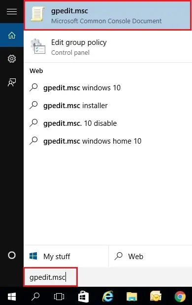 windows search bar