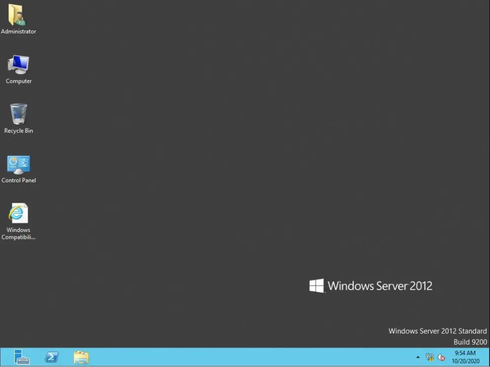 windows server 2012 desktop