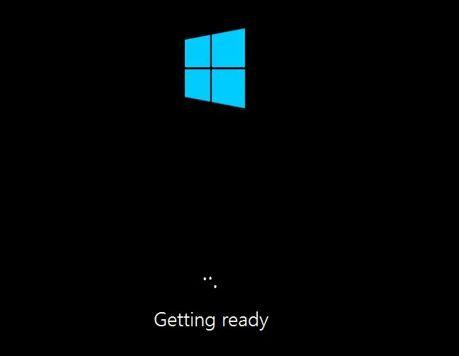 windows setup getting ready