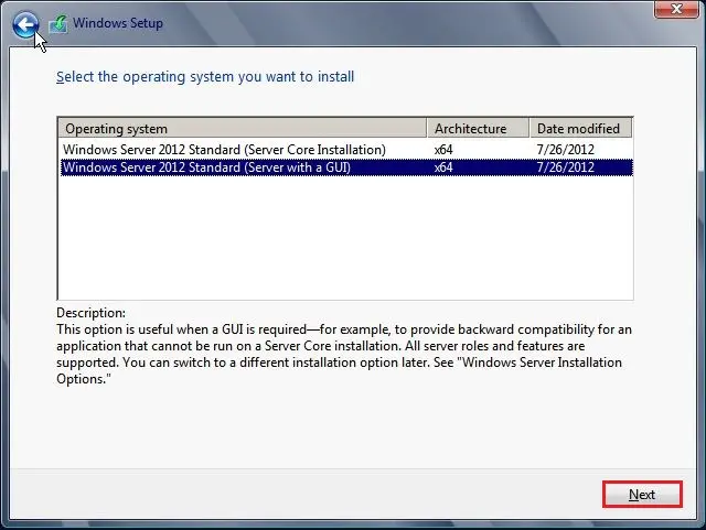 windows setup operating system