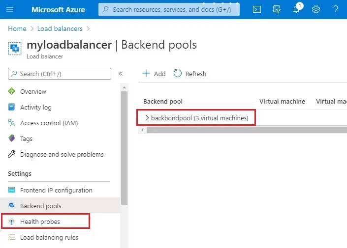 Microsoft azure backend pools