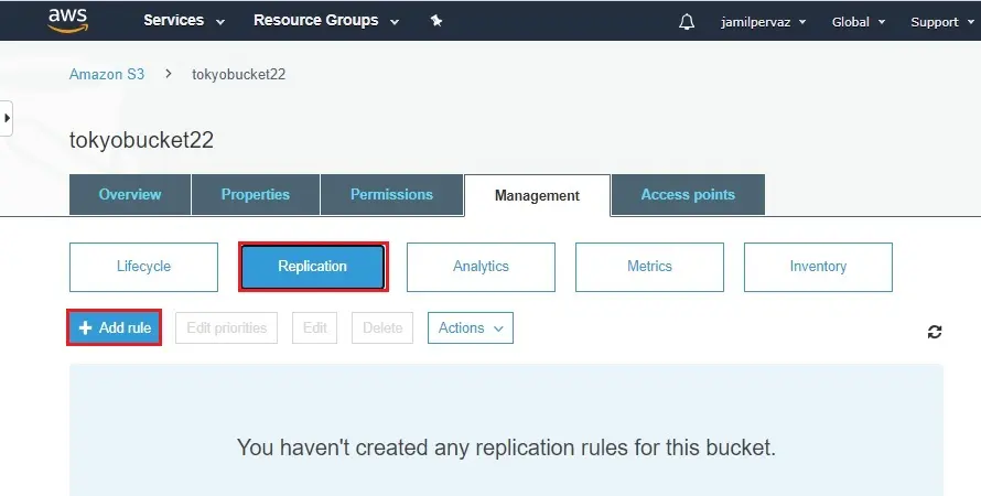 amazon s3 bucket management