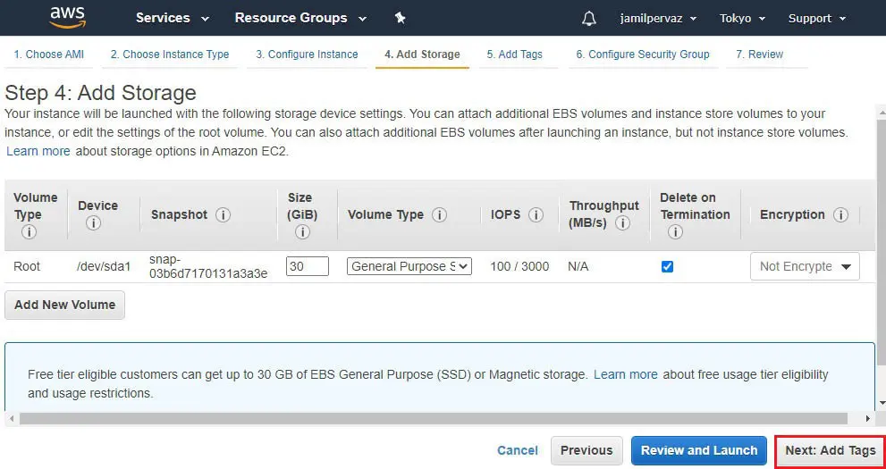 aws add storage