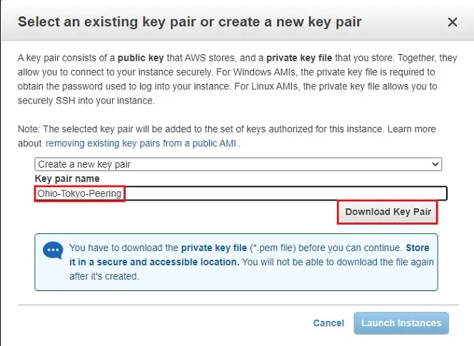 aws key pair name