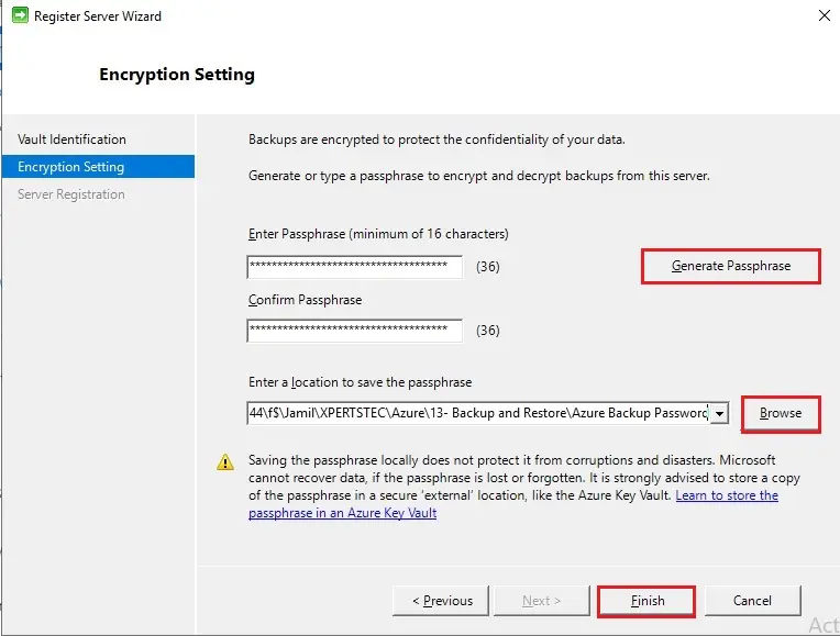 azure encryption setting