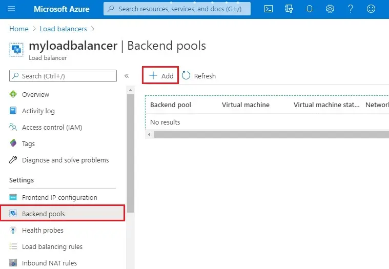 azure load balancer backend pool