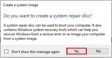 create a system repair disc