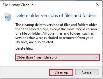 file history cleanup