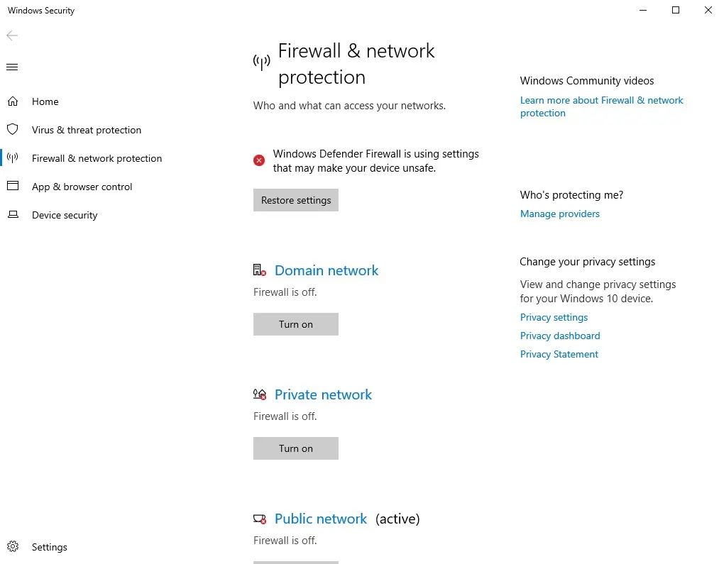 firewall network protection