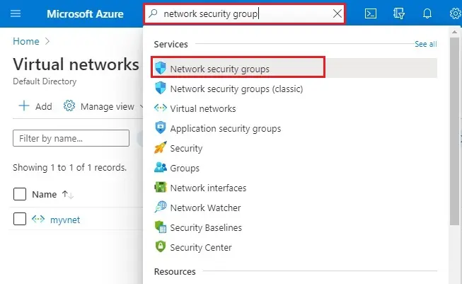 microsoft azure search bar