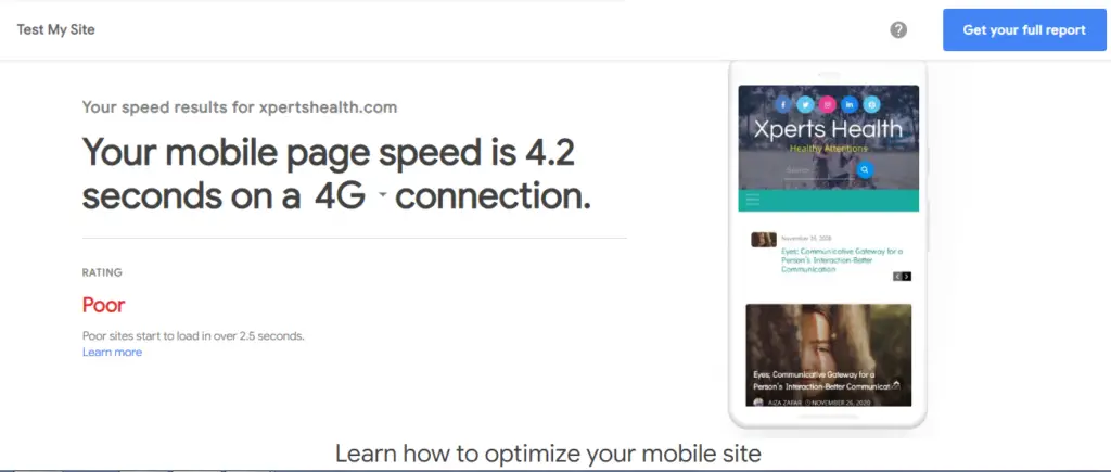 mobile page speed optimization