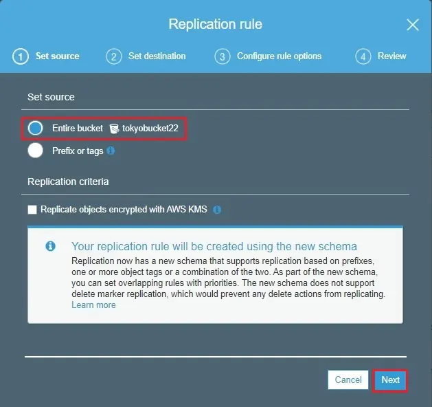 s3 bucket replication rule resource