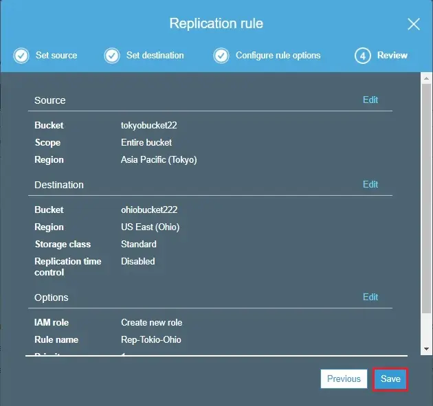 s3 bucket replication rule review