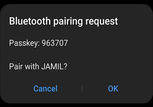 samsung android pairing