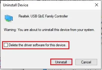 uninstall device