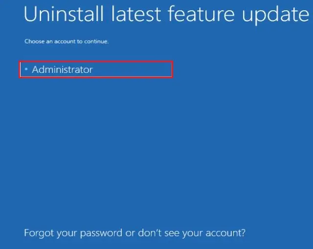 uninstall latest feature updates