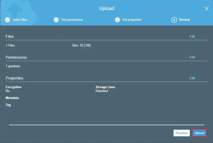 upload files s3 bucket review
