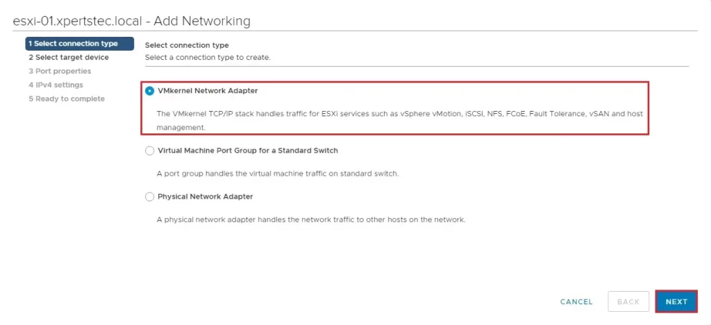 vmkernel interface