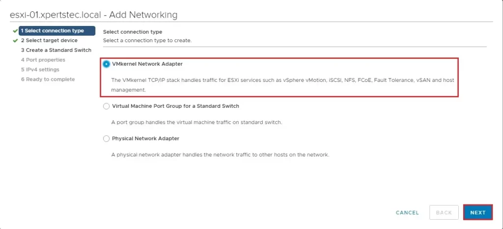 vmkernel interface