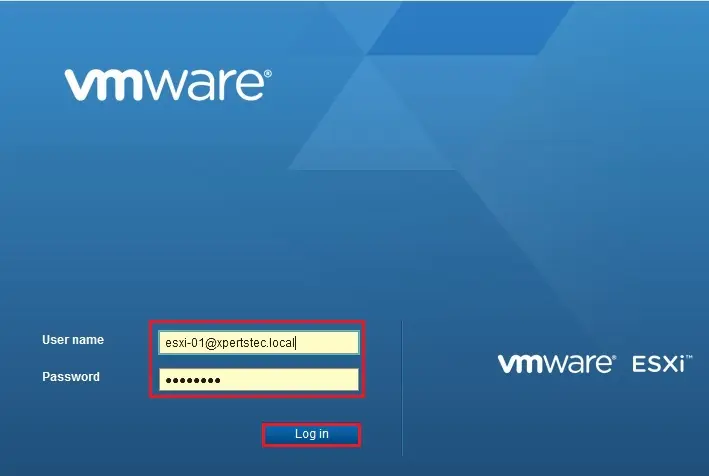 vsphere web client login