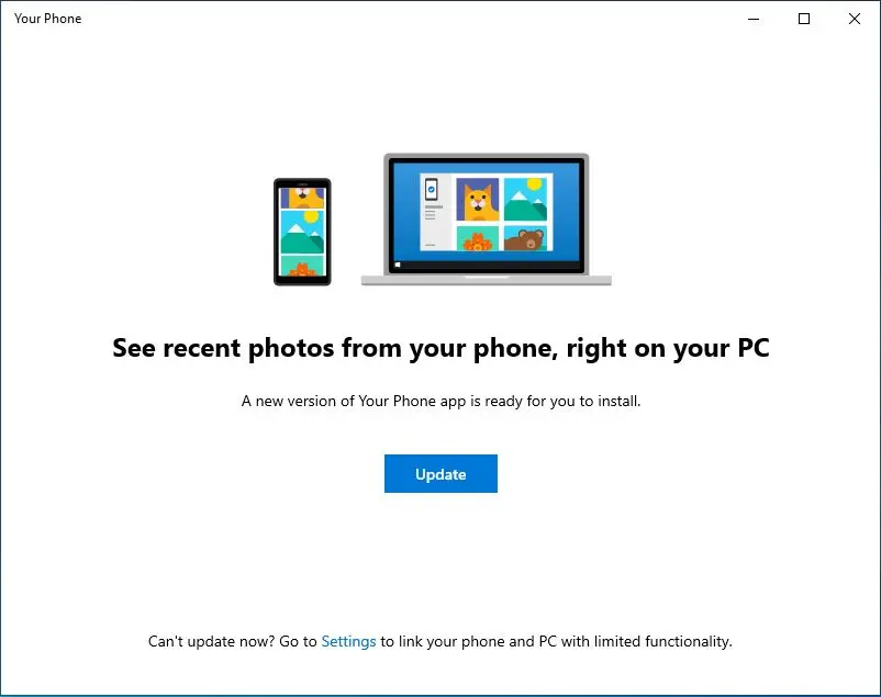 windows 10 your phone app