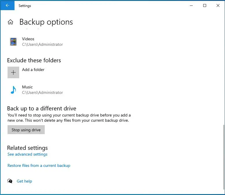 windows settings backup