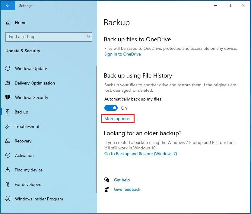 windows settings backup