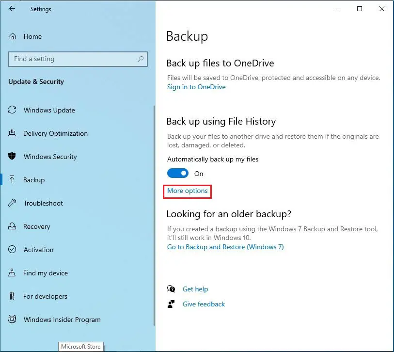 windows settings backup