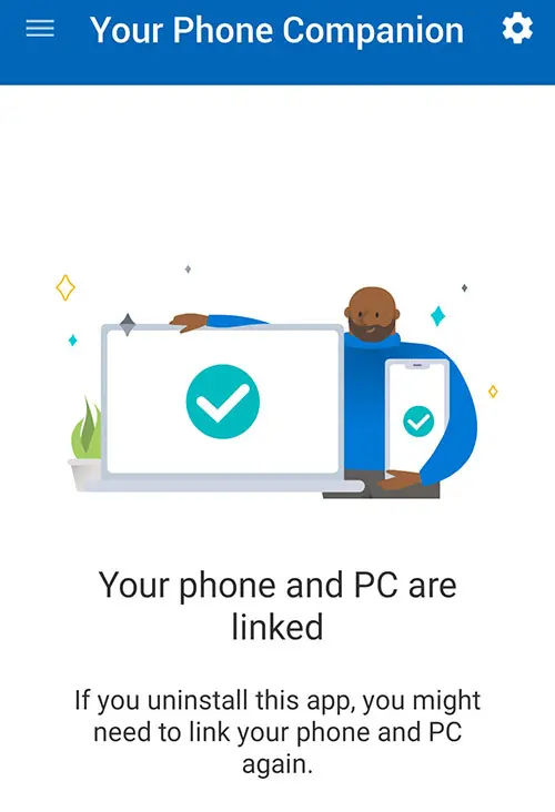 your phone and pc linked