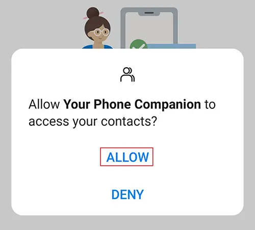 your phone companion permission