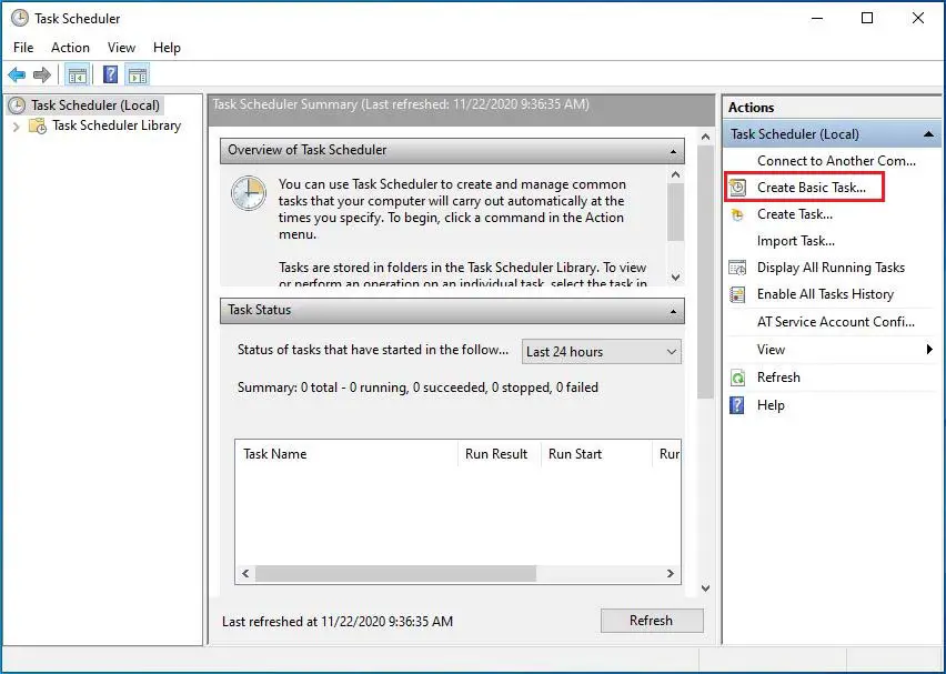 windows task scheduler