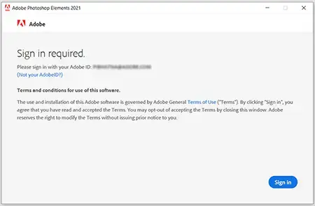 adobe photoshop sign in required