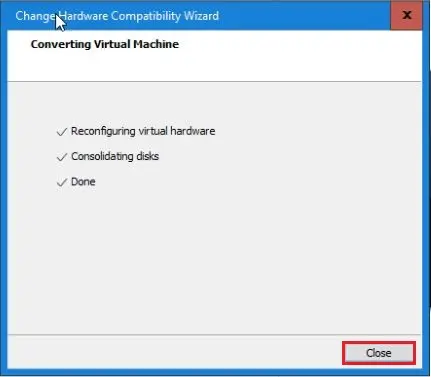 converting virtual machine