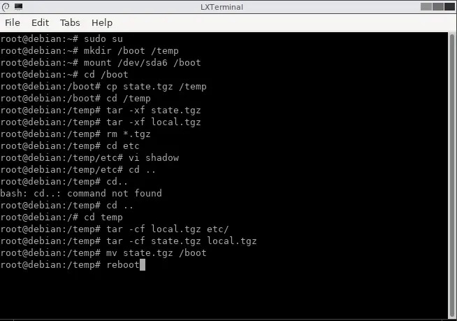 gparted lxterminal