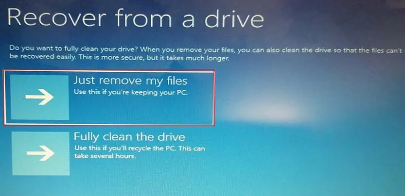 just remove my files