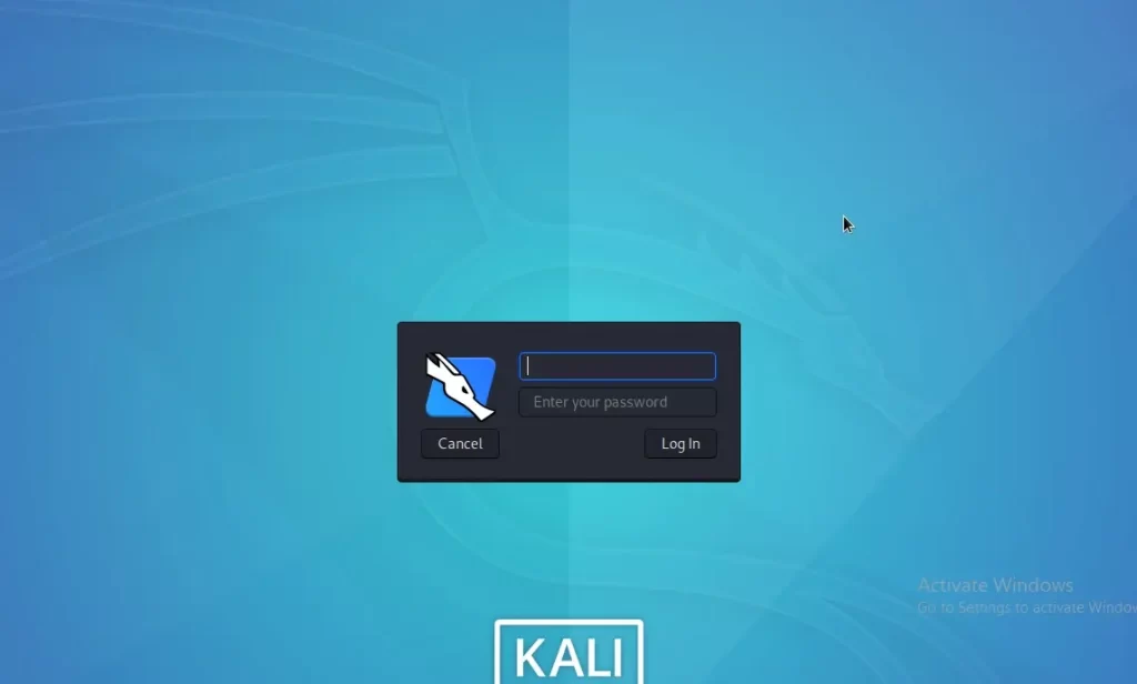 kali linux login