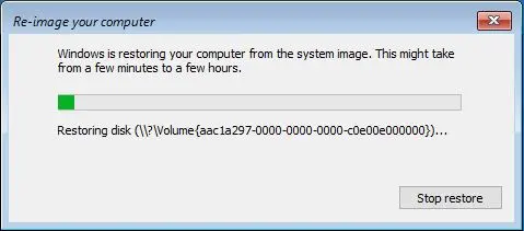 reimage your computer restoring