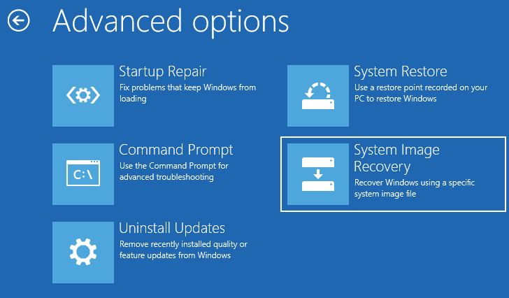 system image recovery