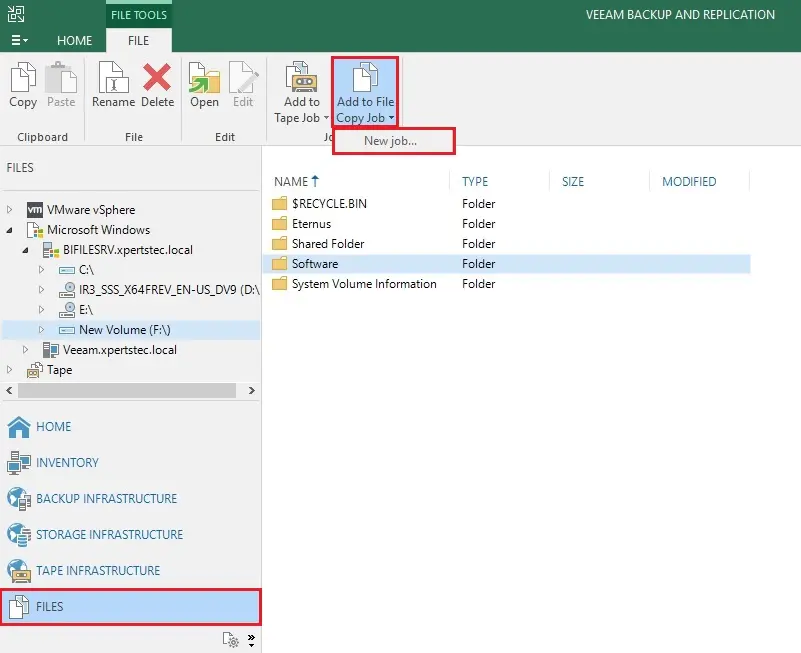 veeam console files