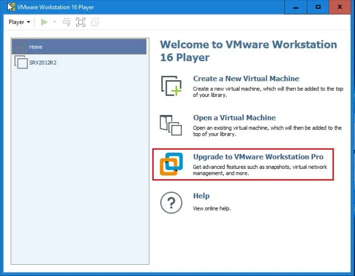 vmware workstation 16 player console