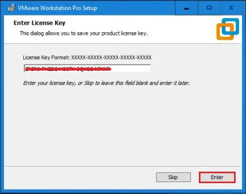 vmware workstation enter license key