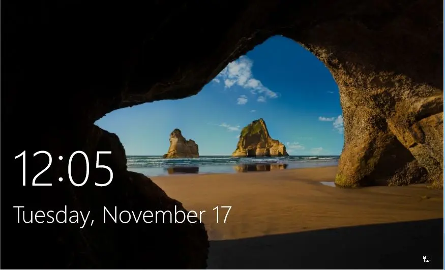 windows 10 login screen