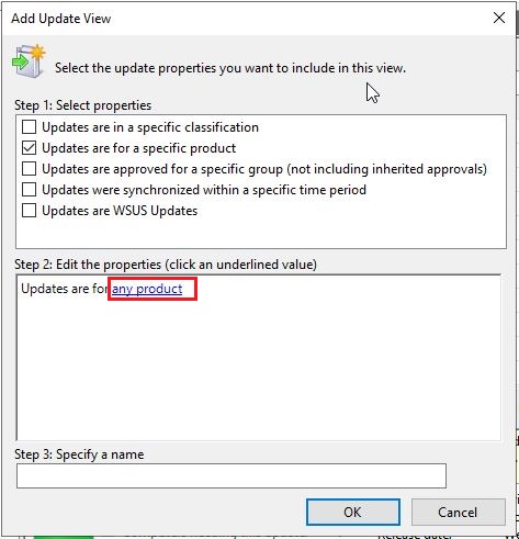 wsus add update view