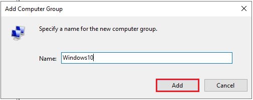 wsus add computer group