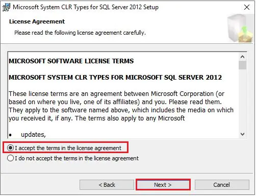 microsoft system clr types setup license