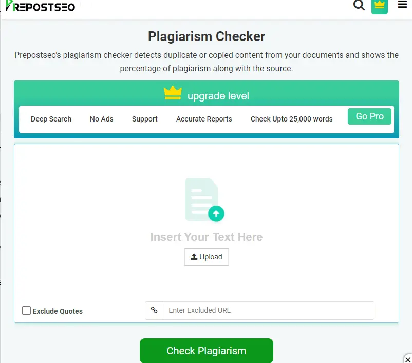 Prepostseo Plagiarism Checker