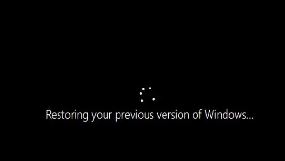 Windows updates successfully uninstalled