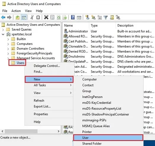 active directory users and computers