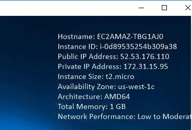 aws instance desktop